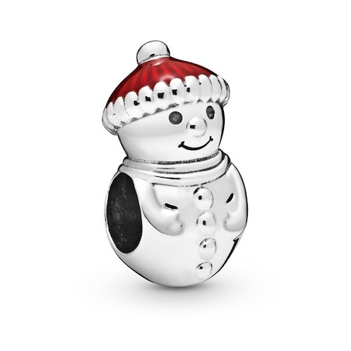 snowman santa hat charm