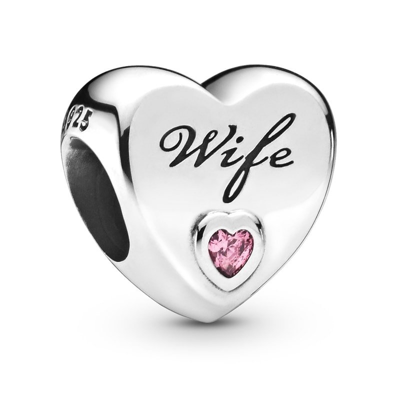 wife love heart charm