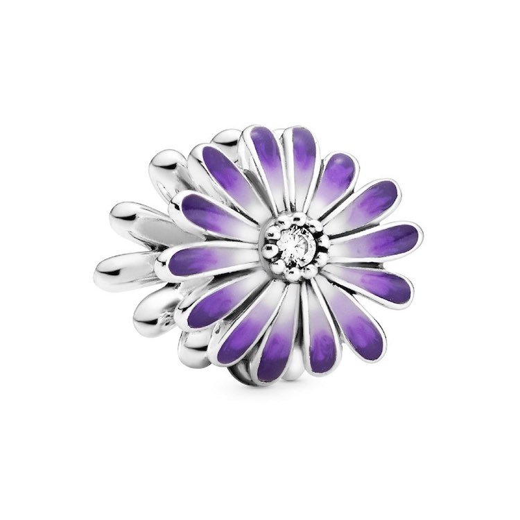 purple daisy charm